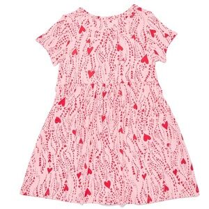 A003 wonder nation pink hearts dress with pockets